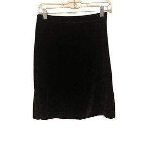 Madewell Black Velvet Pencil Skirt Size 00 NEW